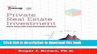 Books Private Real Estate Investment: Data Analysis and Decision Making: Second edition Full