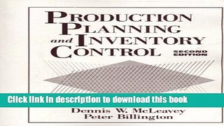 Ebook Production Planning and Inventory Control Free Online