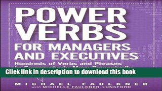 Books Power Verbs for Managers and Executives: Hundreds of Verbs and Phrases to Communicate More