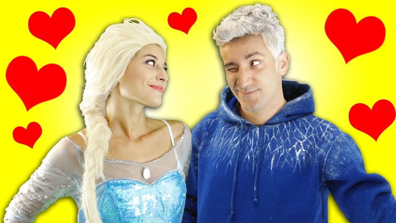 Jack Frost vs Joker vs Frozen Elsa Kidnapped & Colors Hair w Spiderman Pink Spidergirl Superhero Fun