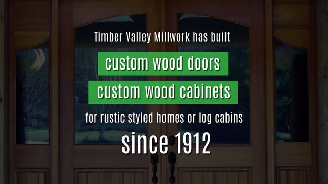 Custom Wood Doors & Cabinets For Rustic Styled Home