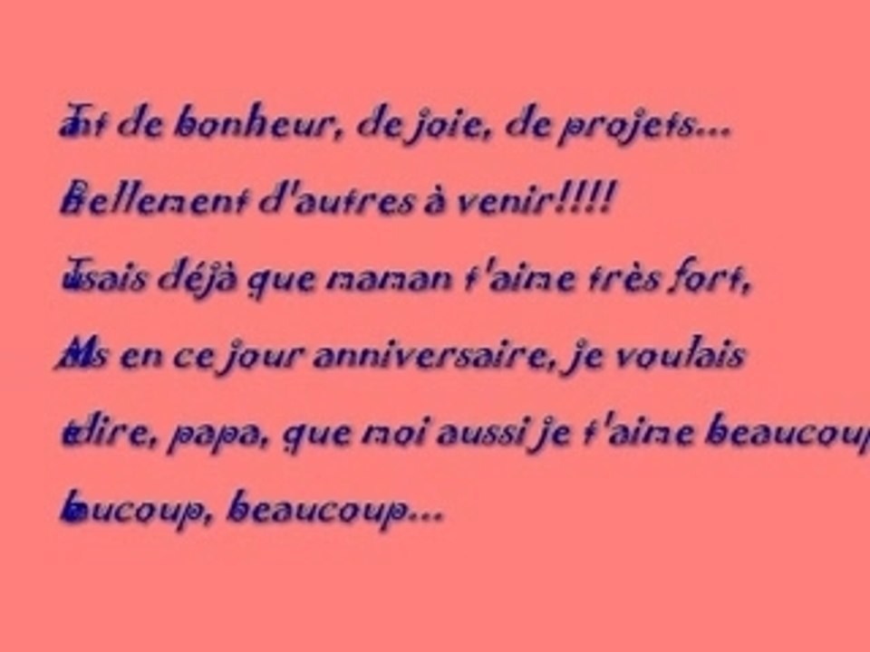 Pour l'anniversaire de mon homme