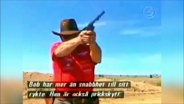 Le tireur au revolver le plus rapide du monde... Un bon gros texan !