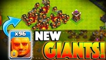 x96 NEW GIANTS! - Clash of Clans - NEW LVL 8 GIANT _ LVL 14 ARCHER TOWER UPDATE!