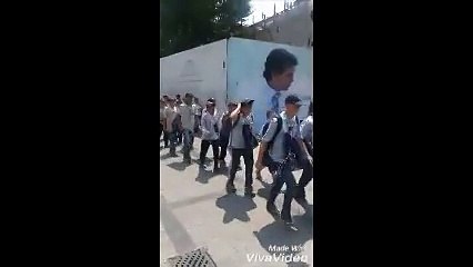Öğrencilerden oluşan izci grubunu tekbirlerle yürüttüler