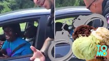 Polisi mengerjai pengemudi dengan es krim - Tomonews