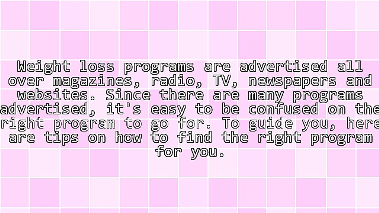 About Weight Loss Programs