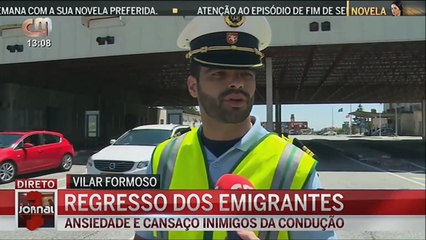 Repórter da CMTV manda parar carro na fronteira para entrevistar emigrantes... mas correu mal!