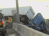 Semi dangles from on-ramp at I-95 and Congress Ave. Boca