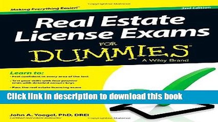 Ebook Real Estate License Exams For Dummies Free Online