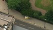 Aerials of fatal stabbing attack scene in London