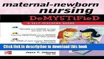 Books Maternal-Newborn Nursing DeMYSTiFieD: A Self-Teaching Guide Full Online