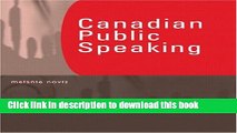 Books Canadian Public Speaking Free Online