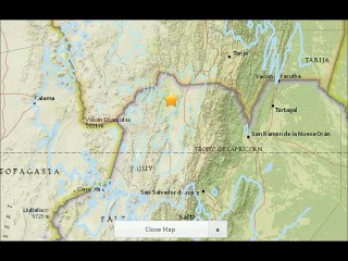 Earthquake M6.0 Argentina, U.S. Secretary of State John Kerry Near There