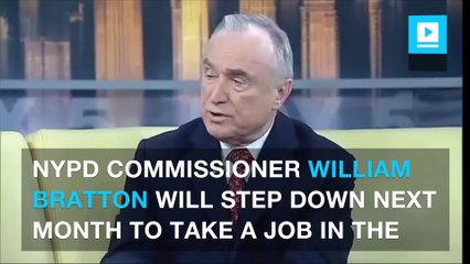 NYPD commissioner William Bratton will resign next month