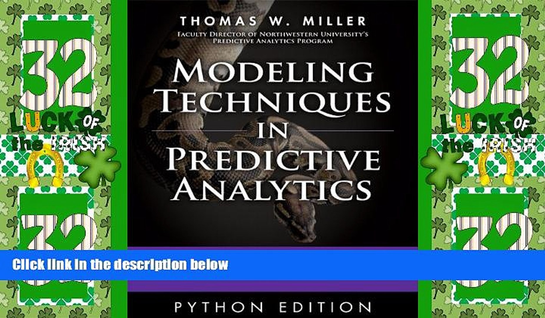 ⁣Big Deals  Modeling Techniques in Predictive Analytics with Python and R: A Guide to Data Science