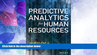 Big Deals  Predictive Analytics for Human Resources (Wiley and SAS Business Series)  Free Full