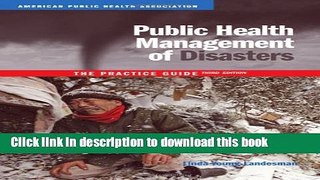 Books Public Health Management of Disasters Full Download