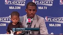 Chris Pauls Baby   Son Disturbs Him During Press Conference