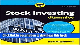 Ebook Stock Investing For Dummies Free Online
