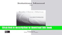 Books Solutions Manual for Investments Free Online