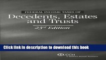 Books Federal Income Taxes of Decedents, Estates and Trusts (23rd Edition) Full Online
