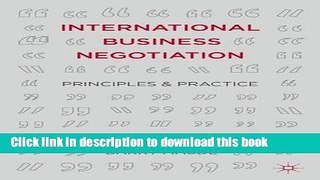 [Download] International Business Negotiation: Principles and Practice Free Books