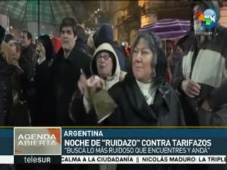 Argentina vivirá hoy una noche de "ruidazo" contra el "tarifazo"