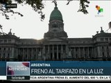 Justicia argentina frena tarifazo de Macri a la electricidad