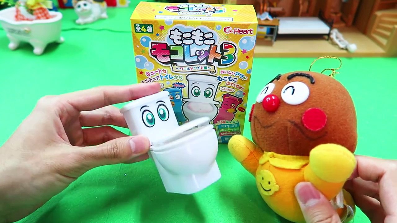 もこもこモコレット スライム アンパンマン トイレのおもちゃ カレーパンマン Moko Moko Mokoletto