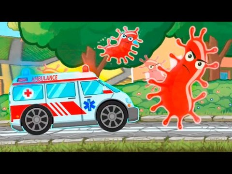 Мультфильмы Скорая помощь и микробы Мультики про машинки. Машинки Для детей Скорая помощь мультики