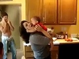 Funny Baby Kissing Attack On Mom!!