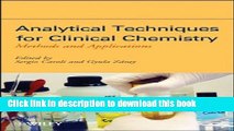 [PDF] Analytical Techniques for Clinical Chemistry: Methods and Applications Download Online