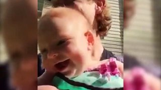This baby goes into hysterics when she watches the dog play fetch!