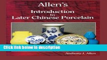 Books Allen s Introduction to Later Chinese Porcelain Free Online