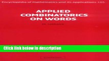 Ebook Applied Combinatorics on Words (Encyclopedia of Mathematics and its Applications) Free