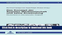[Download] Das Konzept der Sozialen Marktwirtschaft und seine Anwendung: Deutschland im