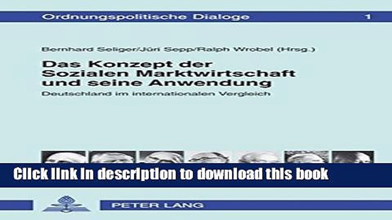 [Download] Das Konzept der Sozialen Marktwirtschaft und seine Anwendung: Deutschland im