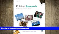FREE PDF  Researching Politics: Methods and Practical Skills  BOOK ONLINE