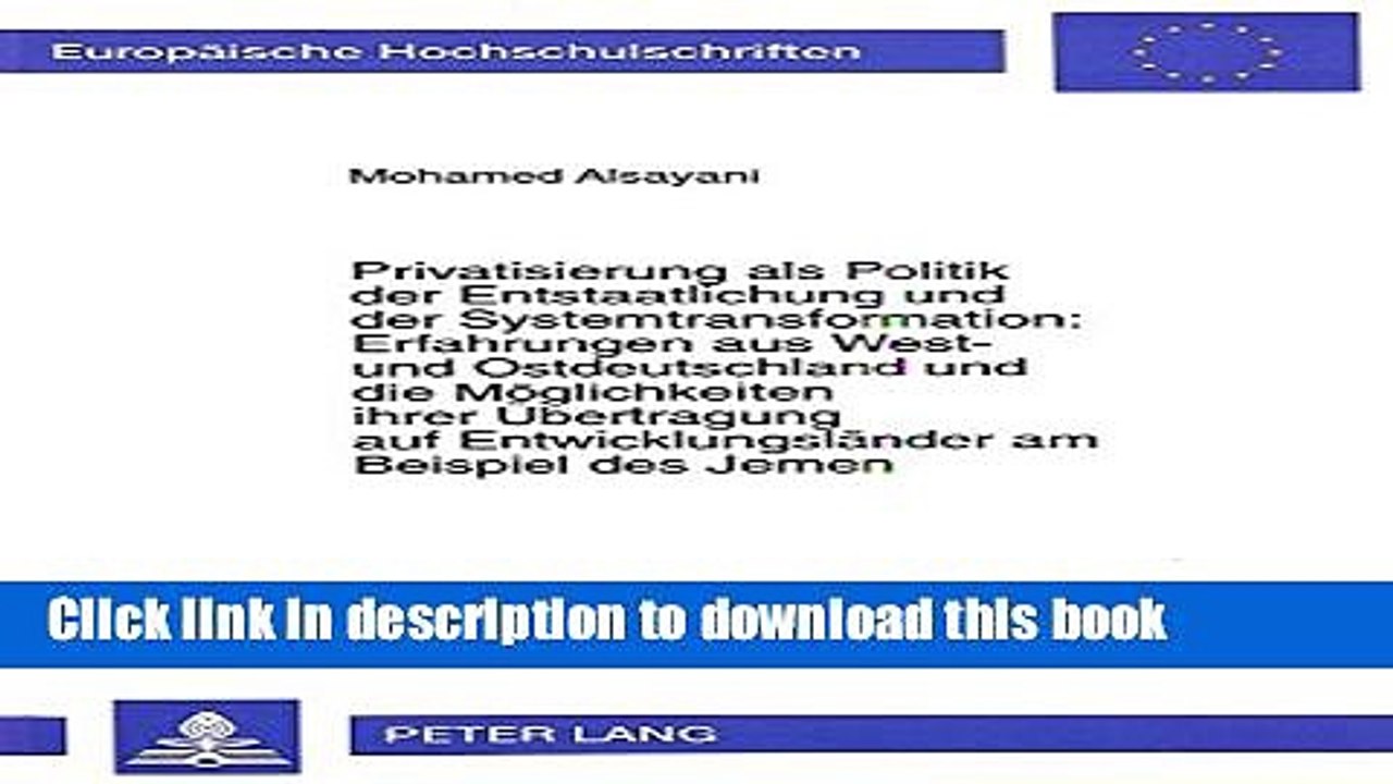 [PDF] Privatisierung als Politik der Entstaatlichung und der Systemtransformation:. Erfahrungen