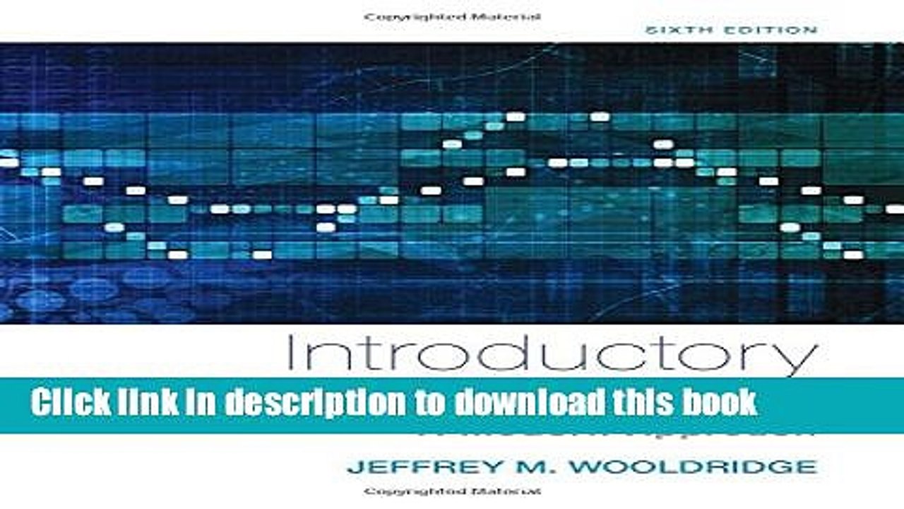 [Download] Introductory Econometrics: A Modern Approach (Upper Level Economics Titles)  Read Online
