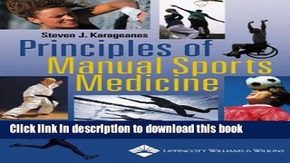 Books Principles of Manual Sports Medicine Free Online