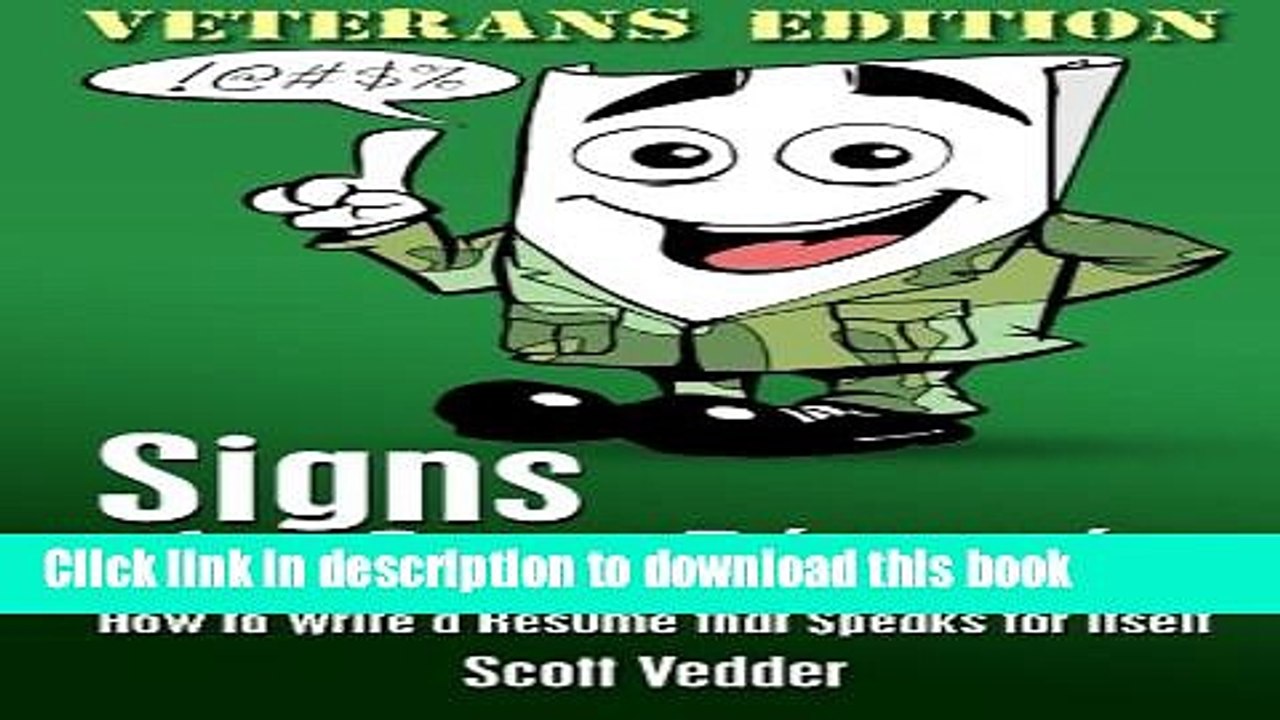 [Read PDF] Signs of a Great RÃ©sumÃ©: Veterans Edition: How to Write a RÃ©sumÃ© that Speaks for