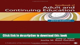 Books Handbook of Adult and Continuing Education Free Online