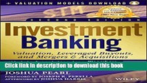 Books Investment Banking: Valuation, Leveraged Buyouts, and Mergers and Acquisitions   Valuation