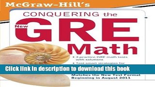 Books McGraw-Hill s Conquering the New GRE Math Free Online