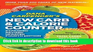 Books Dana Carpender s NEW Carb and Calorie Counter-Expanded, Revised, and Updated 4th Edition: