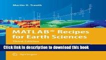 Ebook MATLABÂ® Recipes for Earth Sciences Full Online