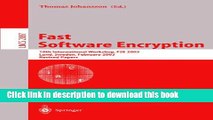 Books Fast Software Encryption: 10th International Workshop, FSE 2003, LUND, Sweden, February