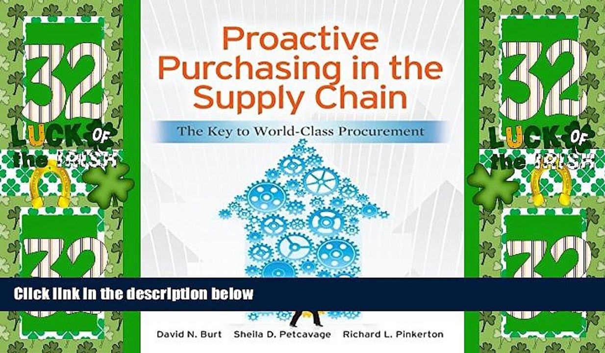 Must Have  Proactive Purchasing in the Supply Chain: The Key to World-Class Procurement  READ